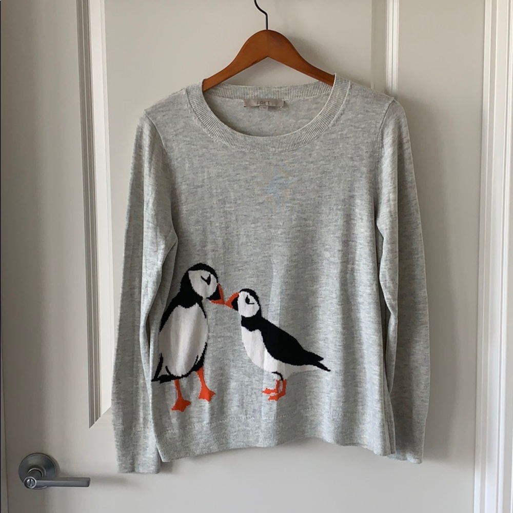 LOFT Puffin Print Sweater